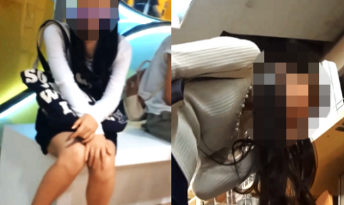 黒髪ロング女子大生のピンクおパンツ映像!!!!☆