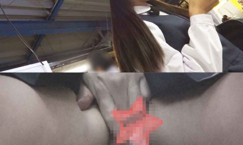 【電車痴漢】顔出し制服JK★ツインテ純朴JK★ジャンパースカートに白綿パン