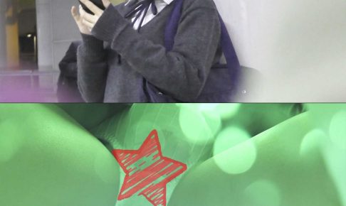 【電車痴漢】顔出し制服JK★またもJC？あるいはJK1!★文系色白美少女★ジュニア用綿パンツから大量のお漏らし